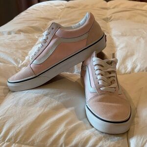 Vans Women's Blush and White Sneakers